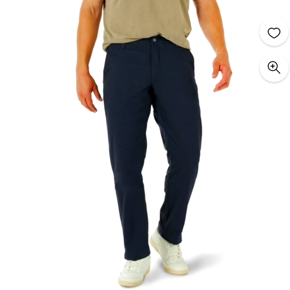 MENS NAVY PANTS EXTREME COMFORT RELAXED FIT NEW NAVY WORK FALL WINTER CASUAL 30